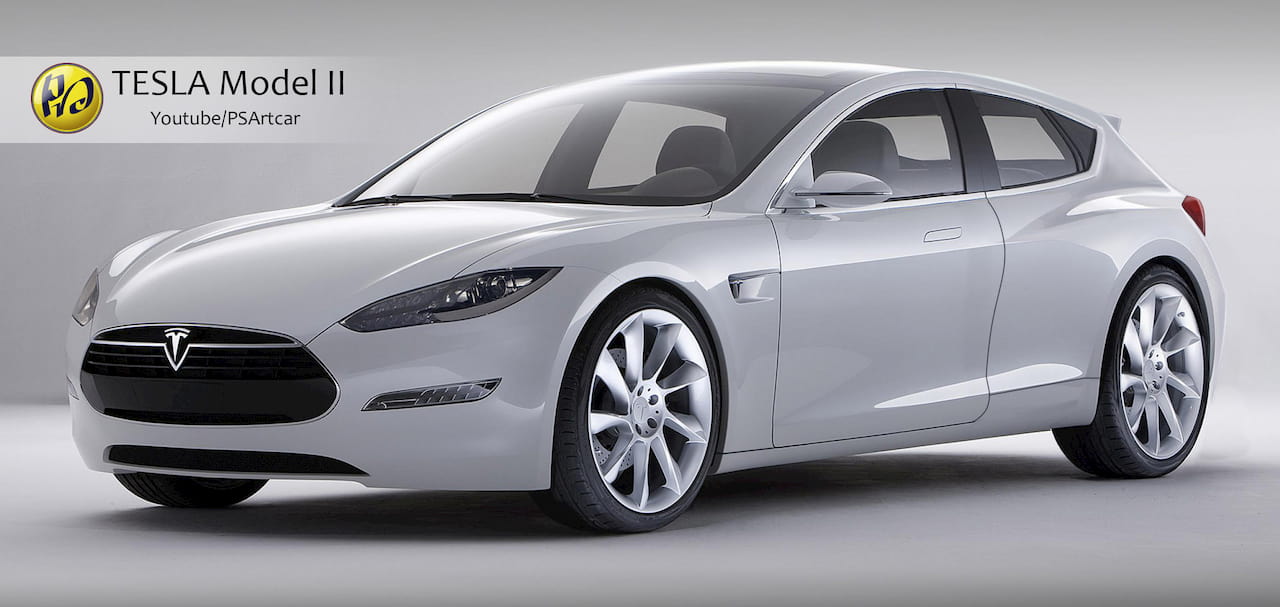 USD 25000 'Tesla Model 2' or 'Model Q' proposed in 6 designs
