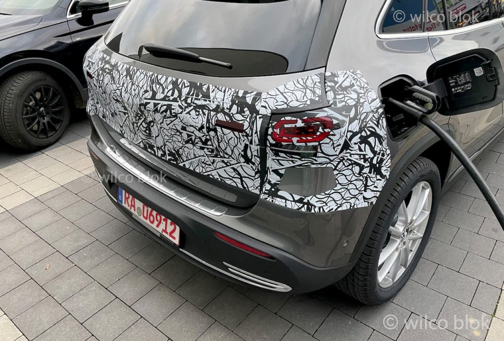 Mercedes EQA electric crossover rear almost exposed