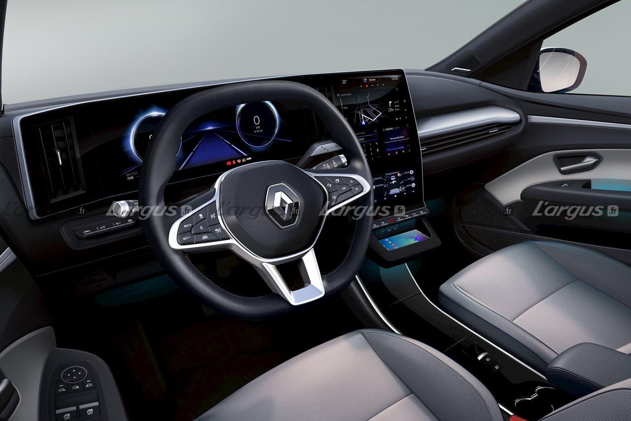 Interior of the next-gen 9 Renault Megane is fully digital