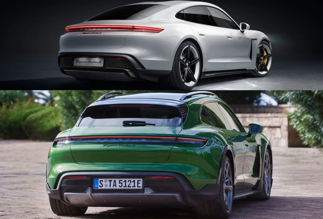 Porsche-Taycan-Cross-Turismo-vs.-Taycan-rear-quarters