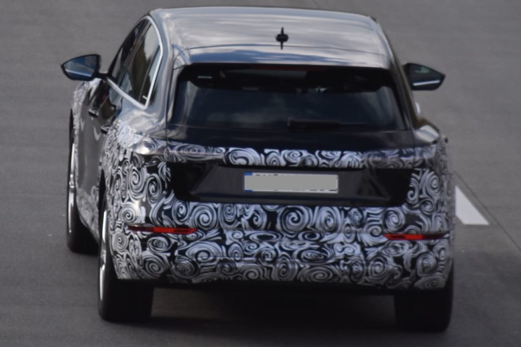 New Audi e-tron facelift rear spy shot