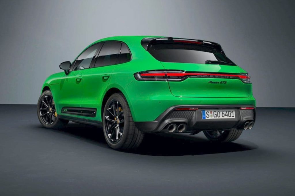 2022 Porsche Macan GTS with GTS Sport package rear three quarters