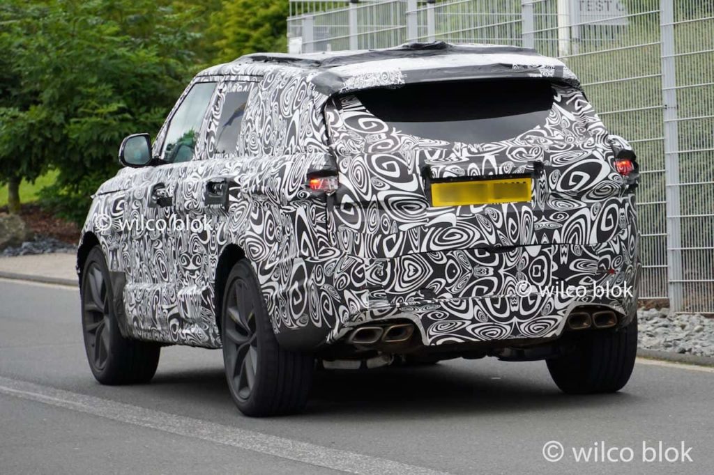 2023 Range Rover Sport SVR rear spy shot