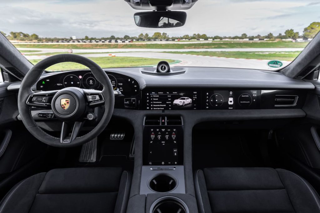 Porsche Taycan interior dashboard