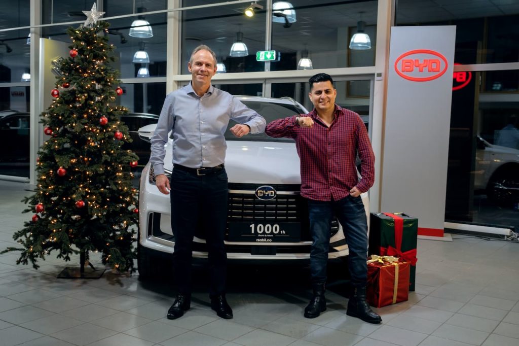 BYD Tang EV Norway 1000th delivery