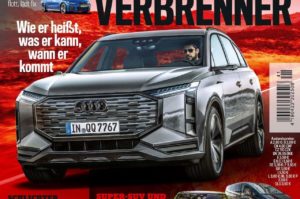Next-gen Audi Q7 2025 rendering front three quarters