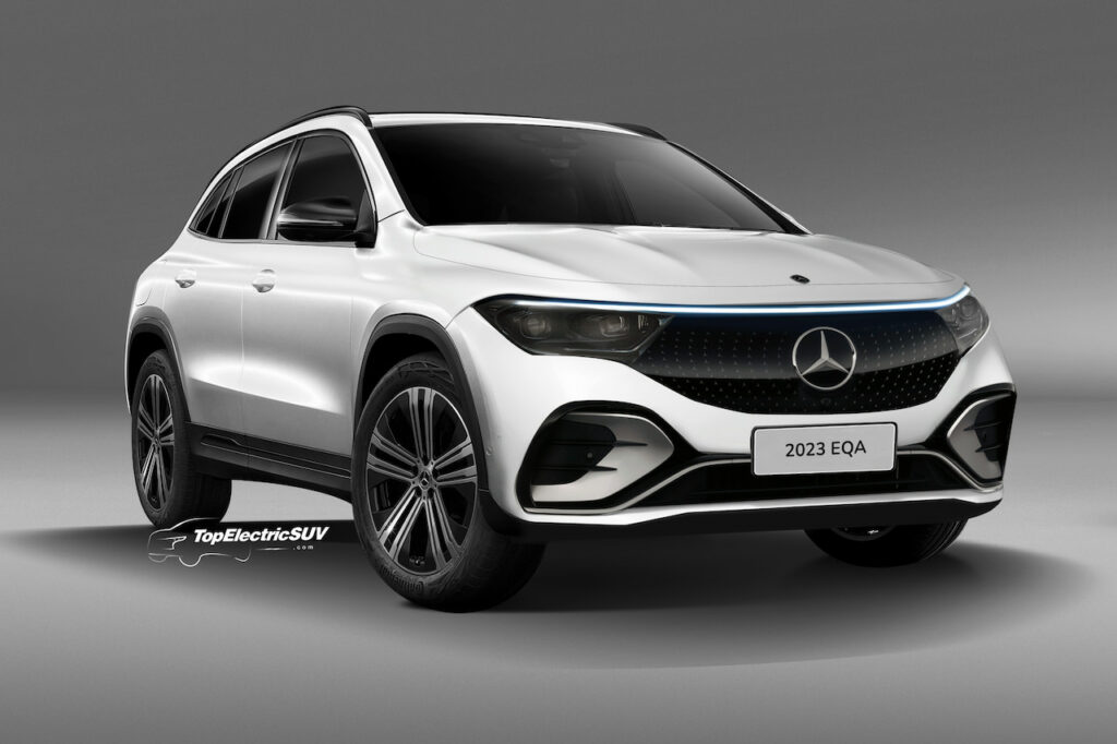 2023 Mercedes EQA facelift rendering