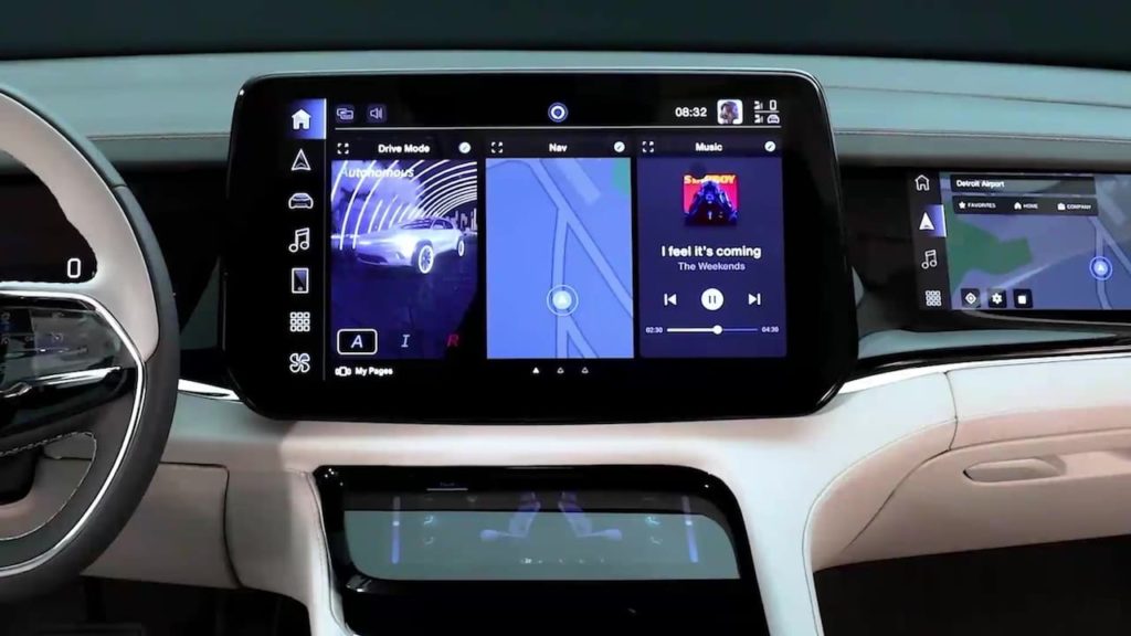 Chrysler Airflow EV concept infotainment system display