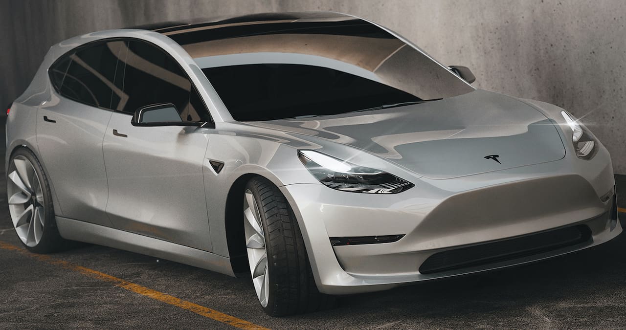 Tesla Model 2 New Rendering: 5-Door Compact and Higher Driving