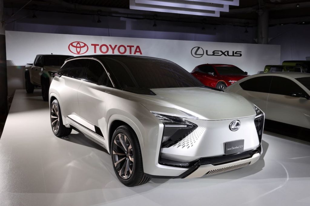 Lexus Electrified SUV concept front three quarter