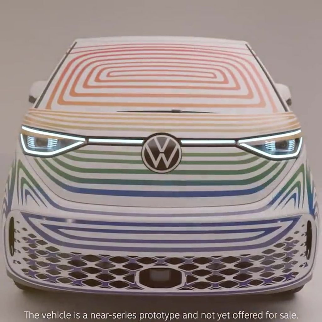 Production VW ID. Buzz front teaser
