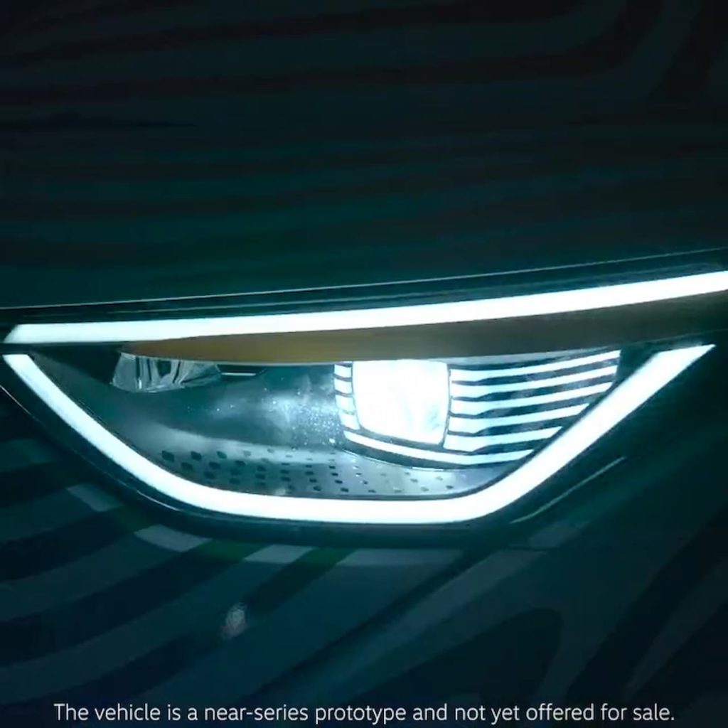 Production VW ID. Buzz headlamp teaser