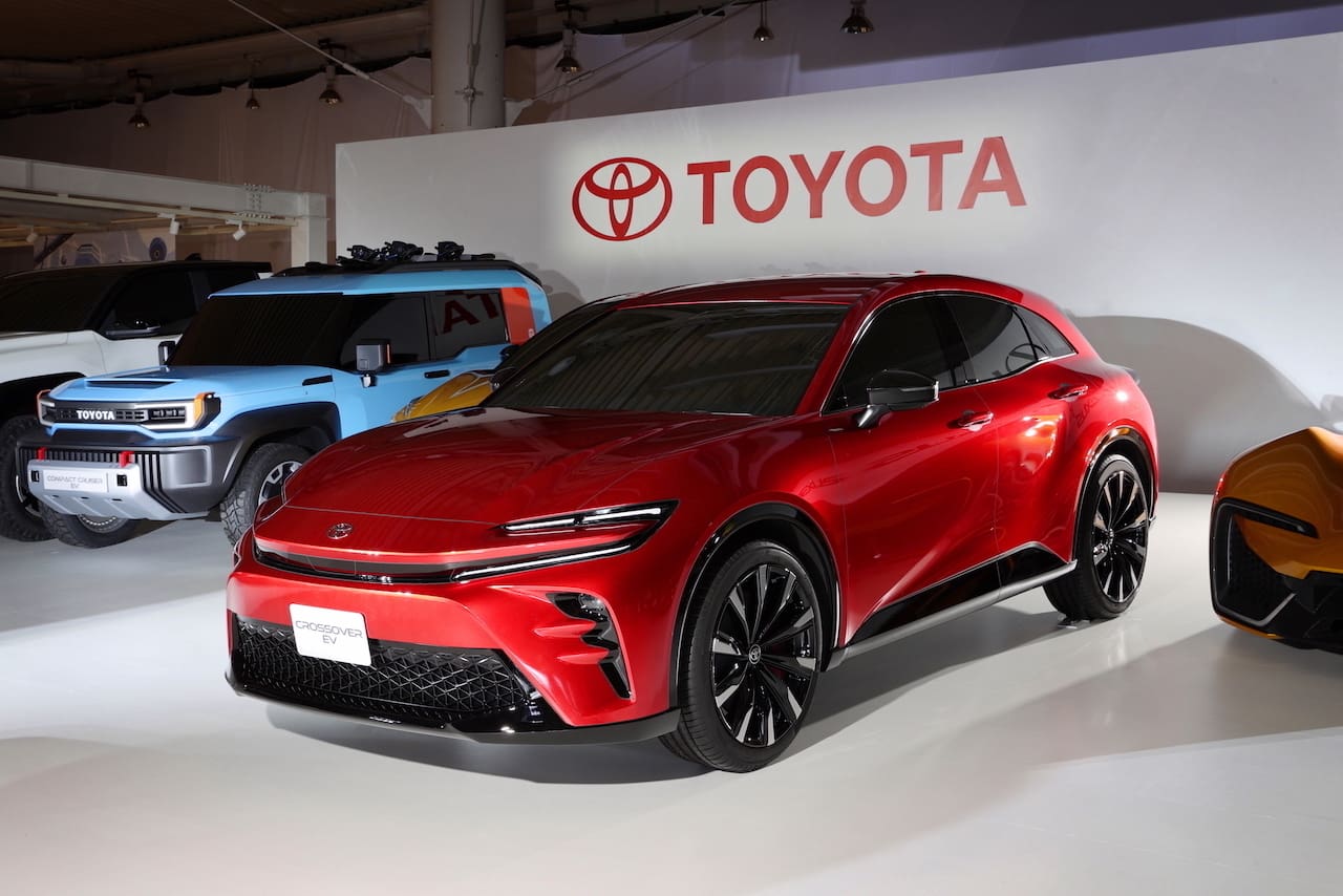 Toyota Crossover EV concept front three quarter