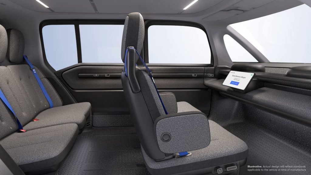 Waymo Zeekr autonomous EV interior