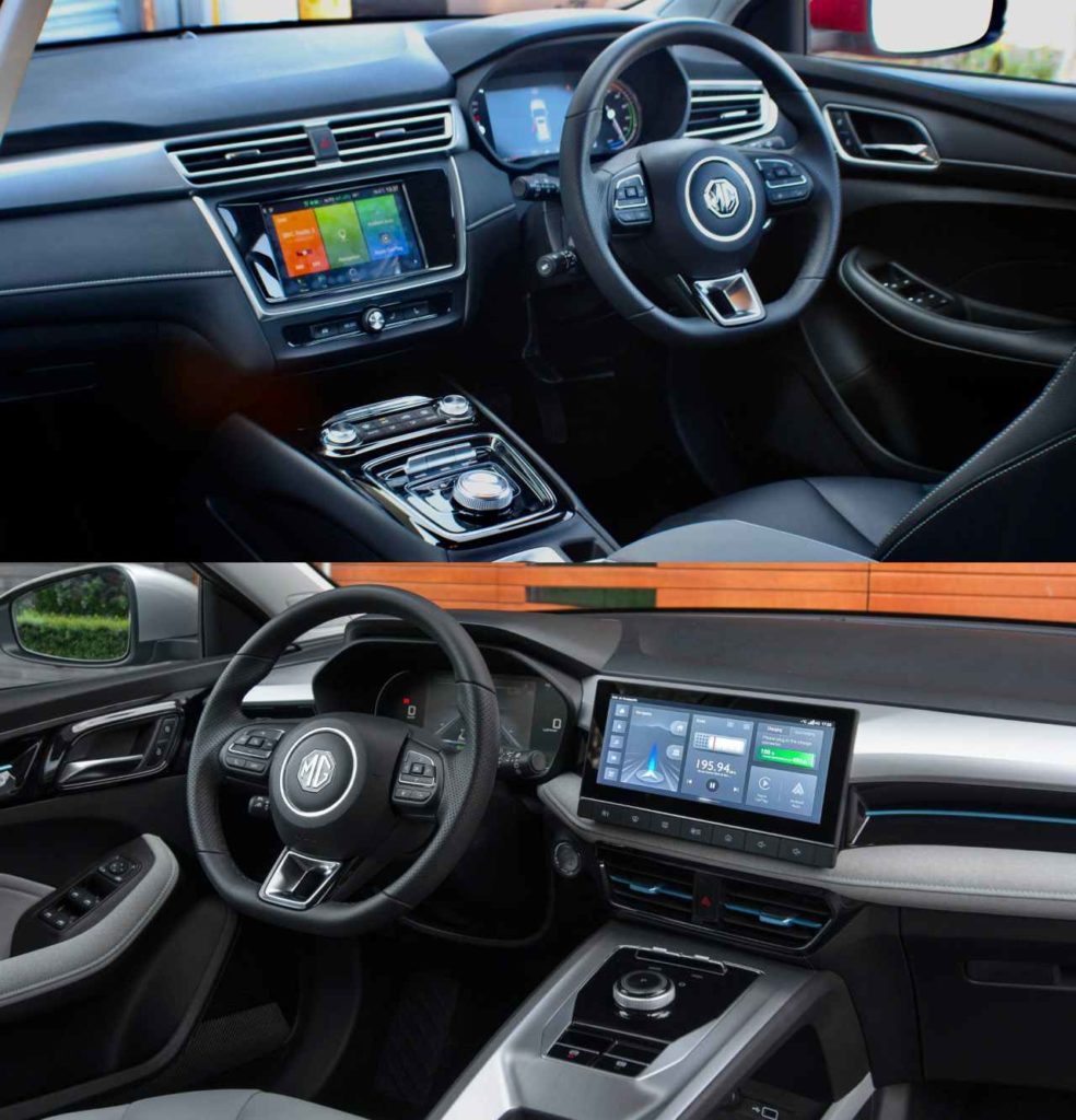 2022 MG5 Electric vs 2020 MG5 EV interior
