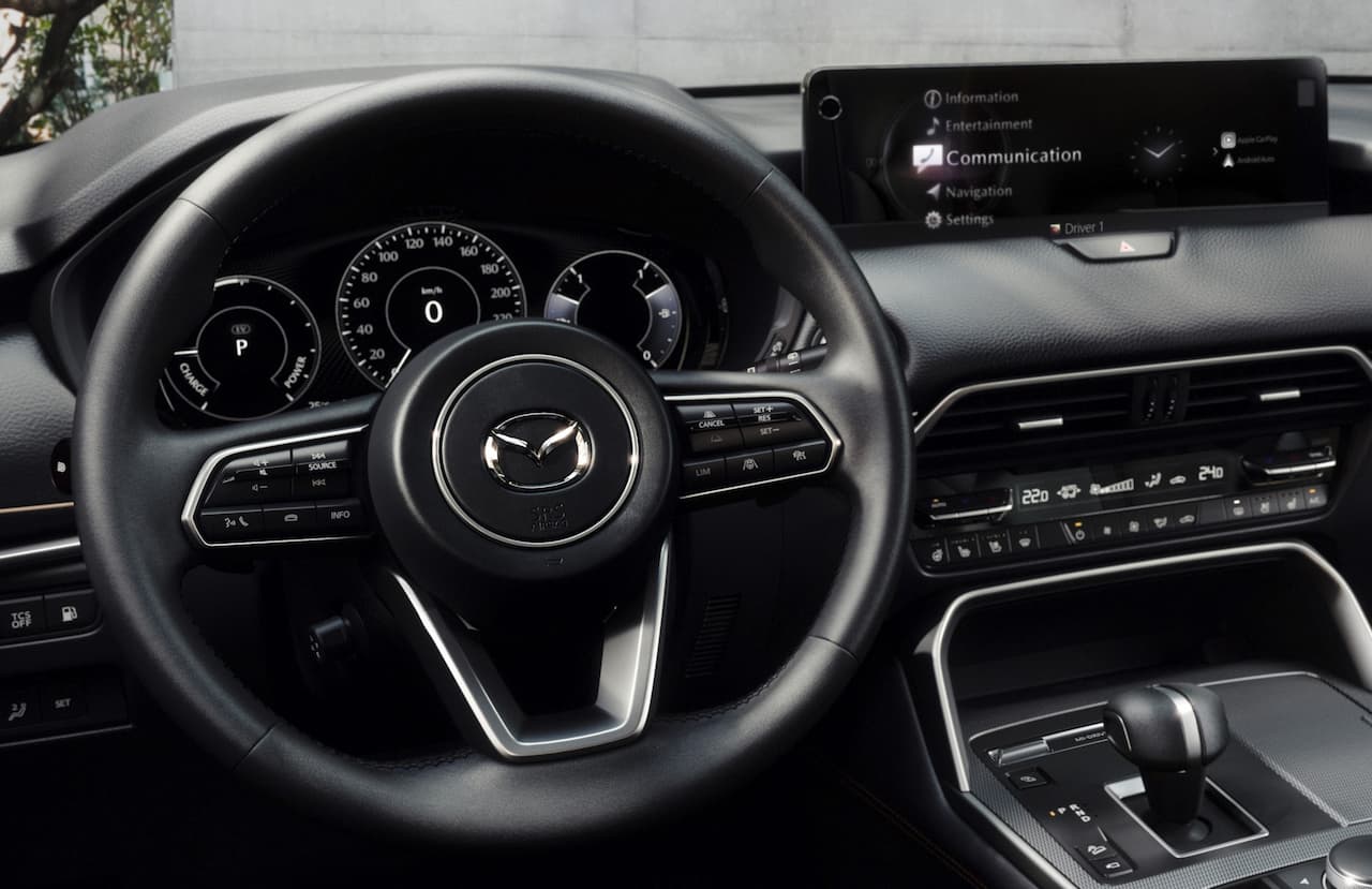 2022 Mazda CX-60 driver's display and touchscreen