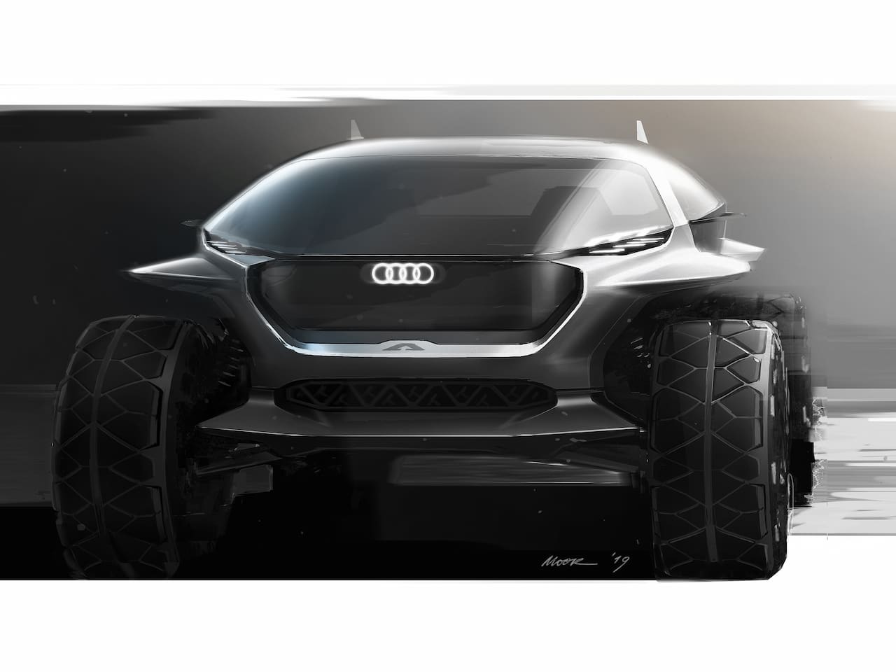 Audi AI Trail quattro front sketch