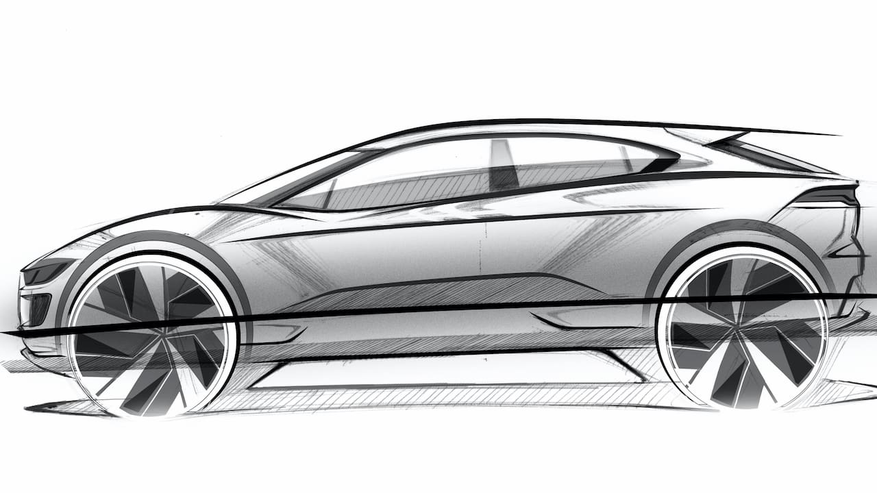 Jaguar EV sketch teaser