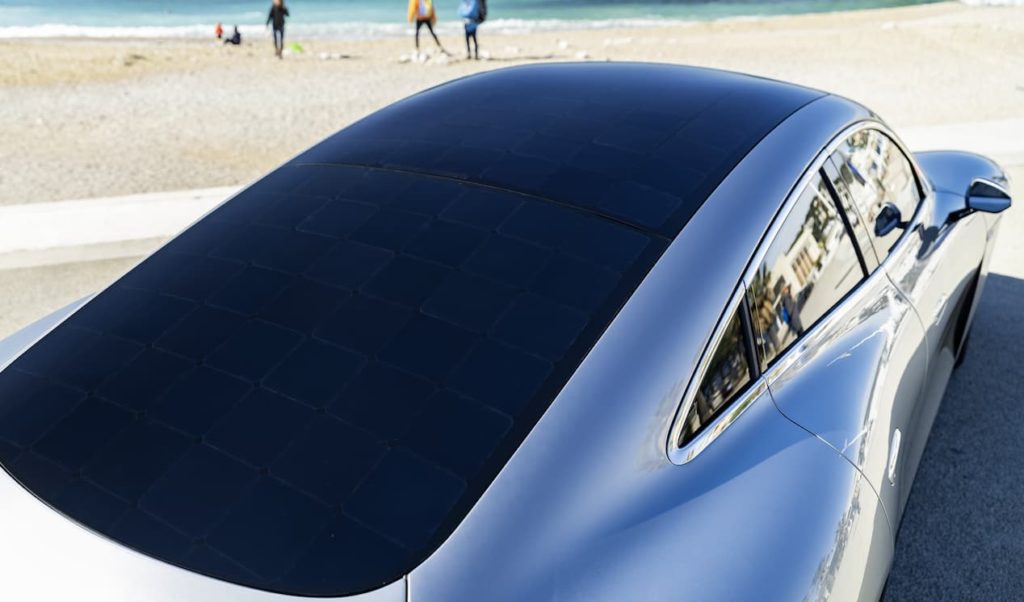 Mercedes solar roof panel