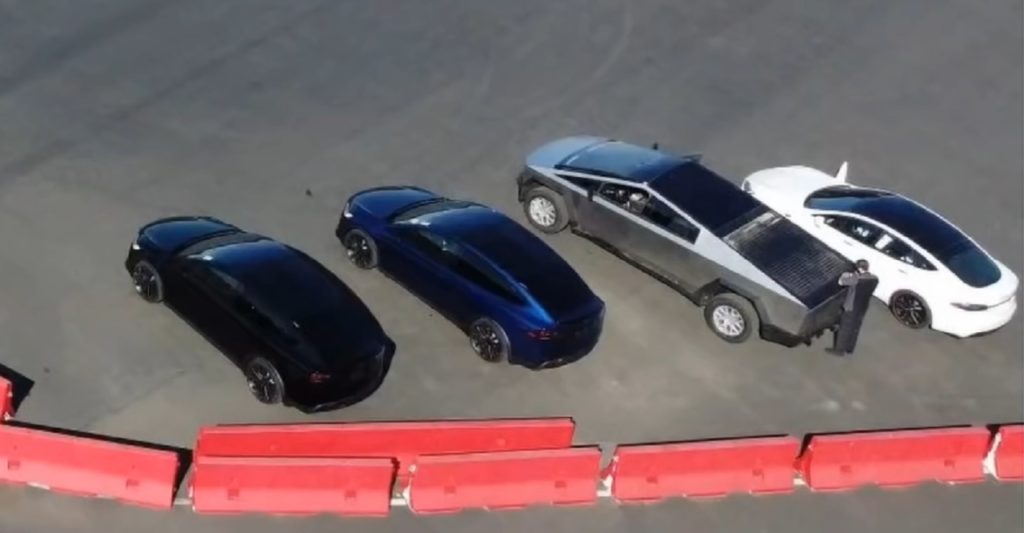 Tesla Cybertruck size comparison with Model S and Model X