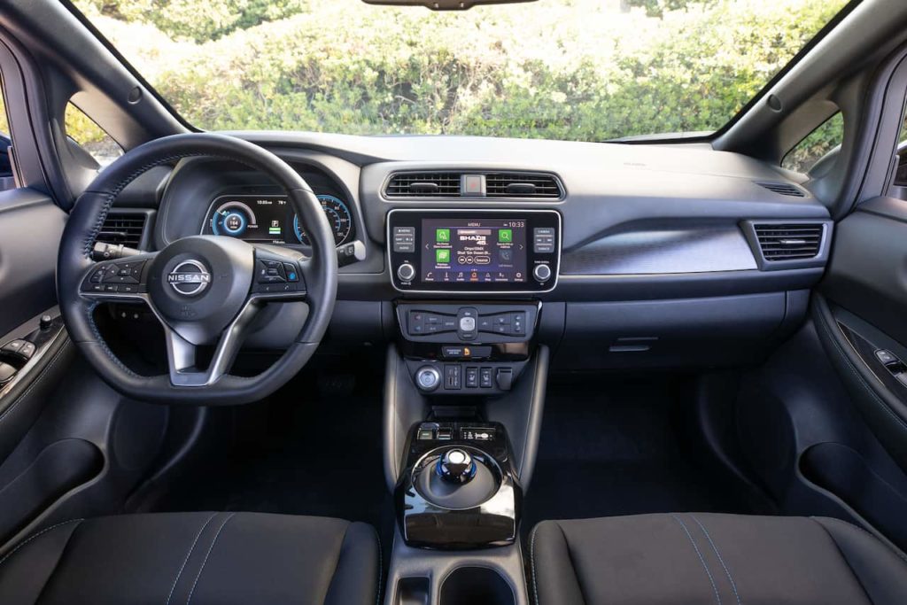 New Nissan Leaf interior dashboard