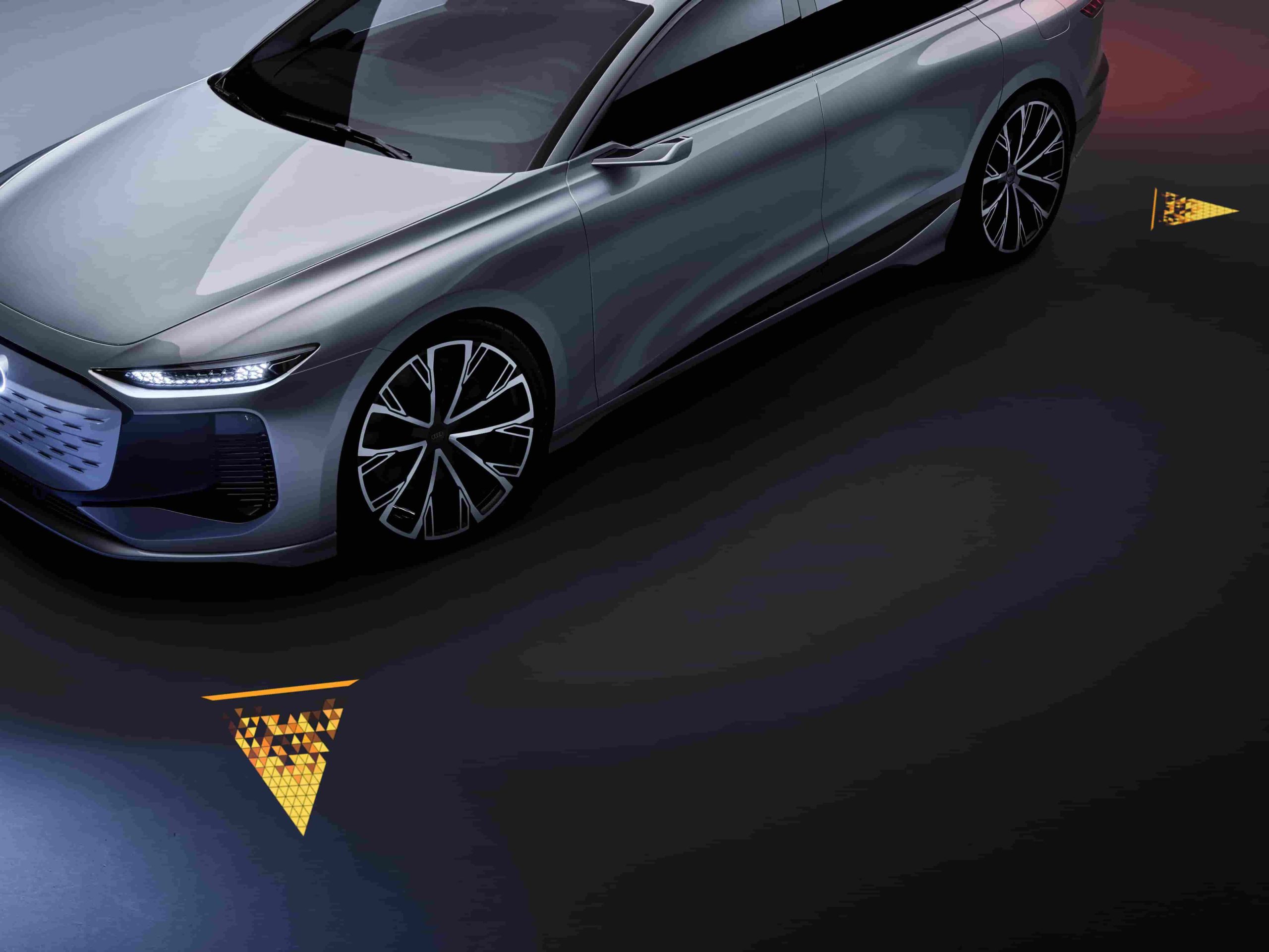 Audi A6 e-tron concept indicator projection