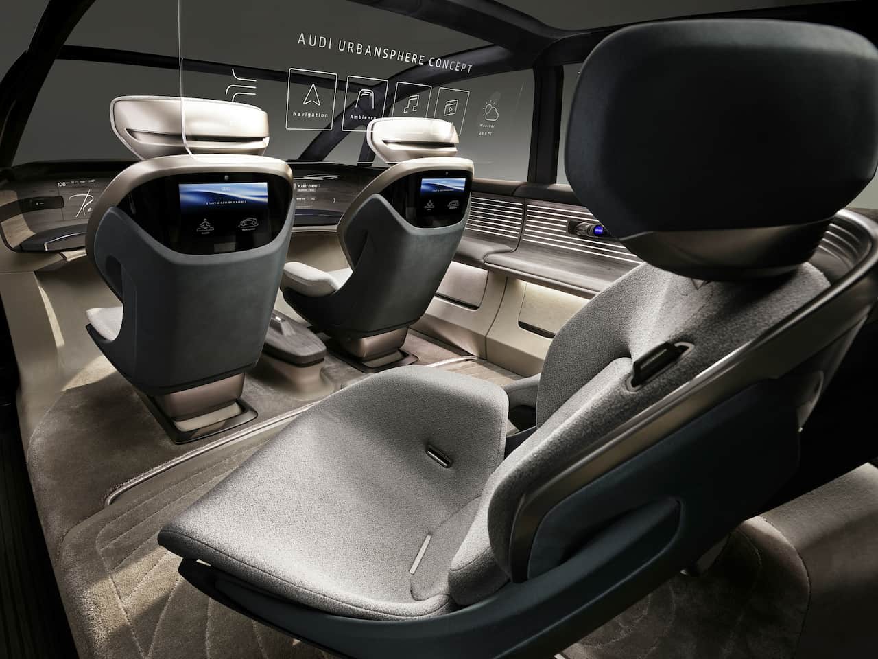 Audi urbansphere interior rear seats