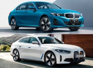 BMW i3 sedan vs BMW i4 front