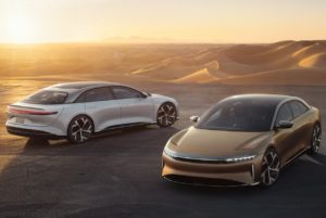 Lucid Air front and rear