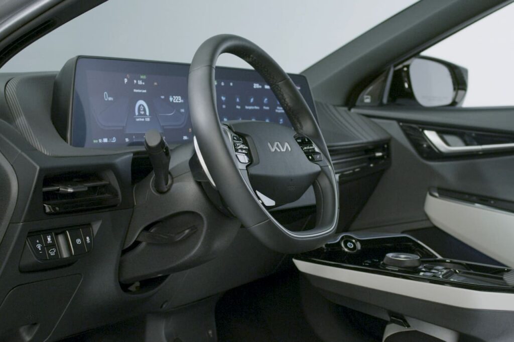 U.S.-spec Kia EV6 interior dashboard side view