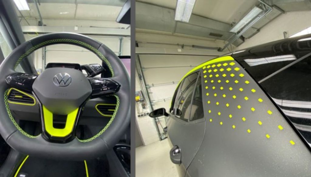 Volkswagen ID X Concept steering wheel and accents
