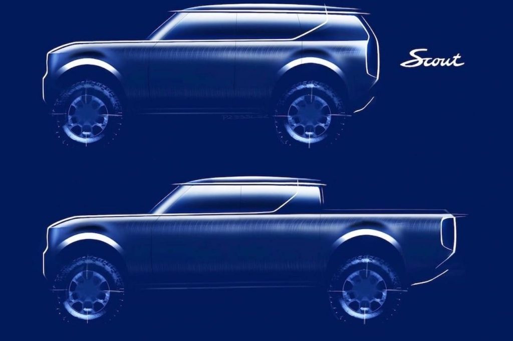 Scout electric truck SUV teaser