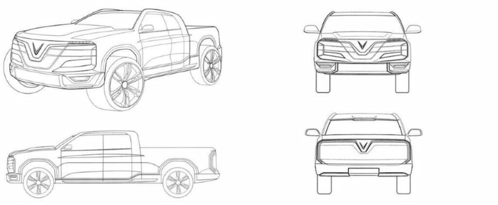 VinFast pickup truck patent images