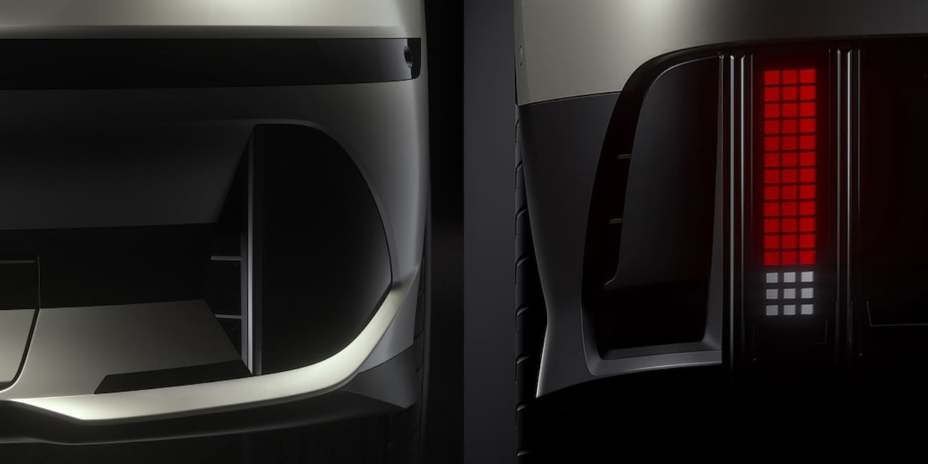 Hyundai Ioniq 6 air inlet and brake light teaser