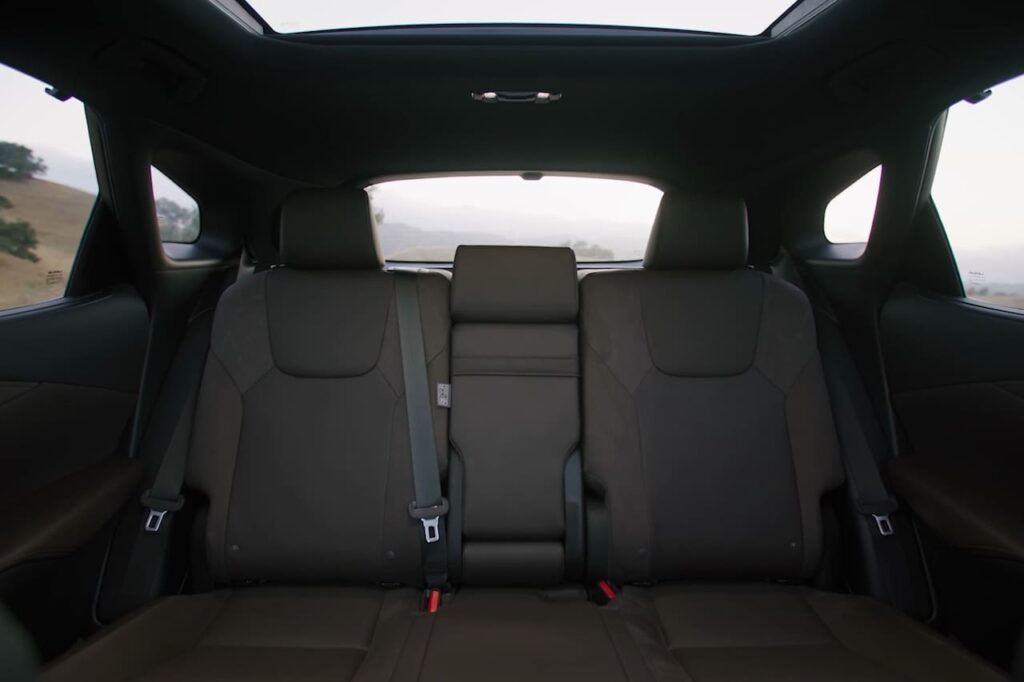 Lexus RX 450h+ plug-in hybrid rear seats