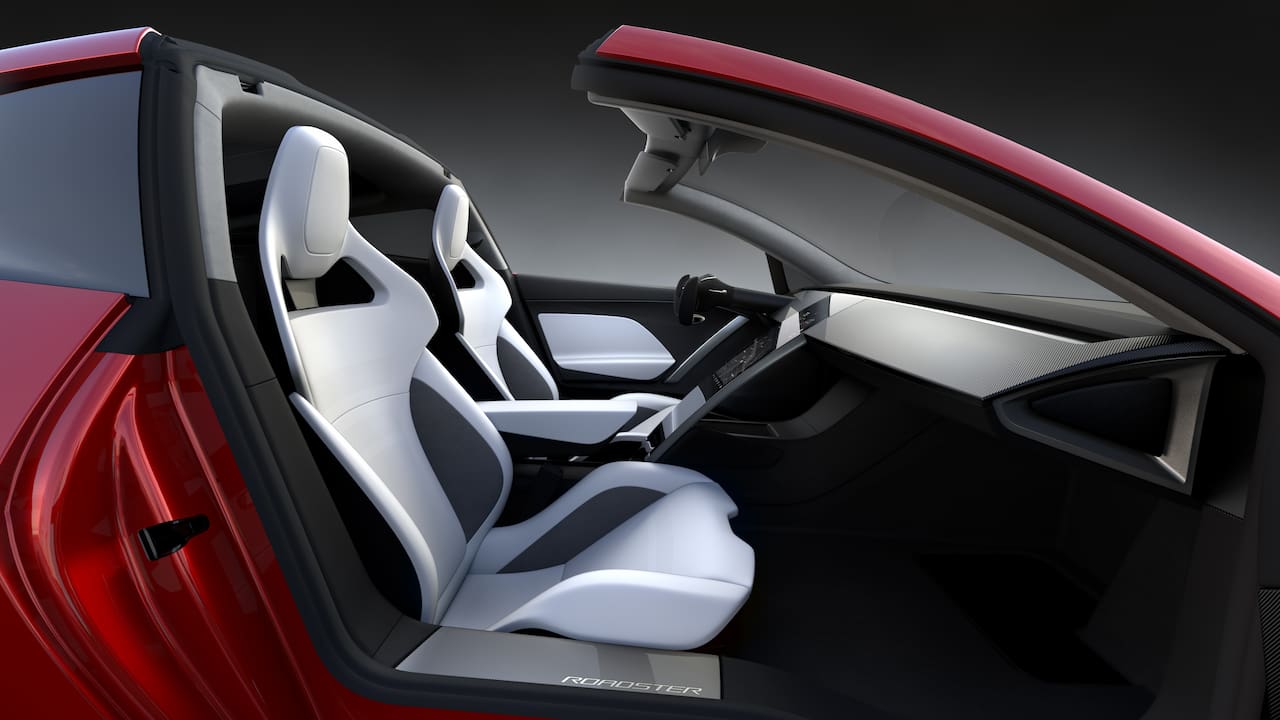 2023 Tesla Roadster interiør seter
