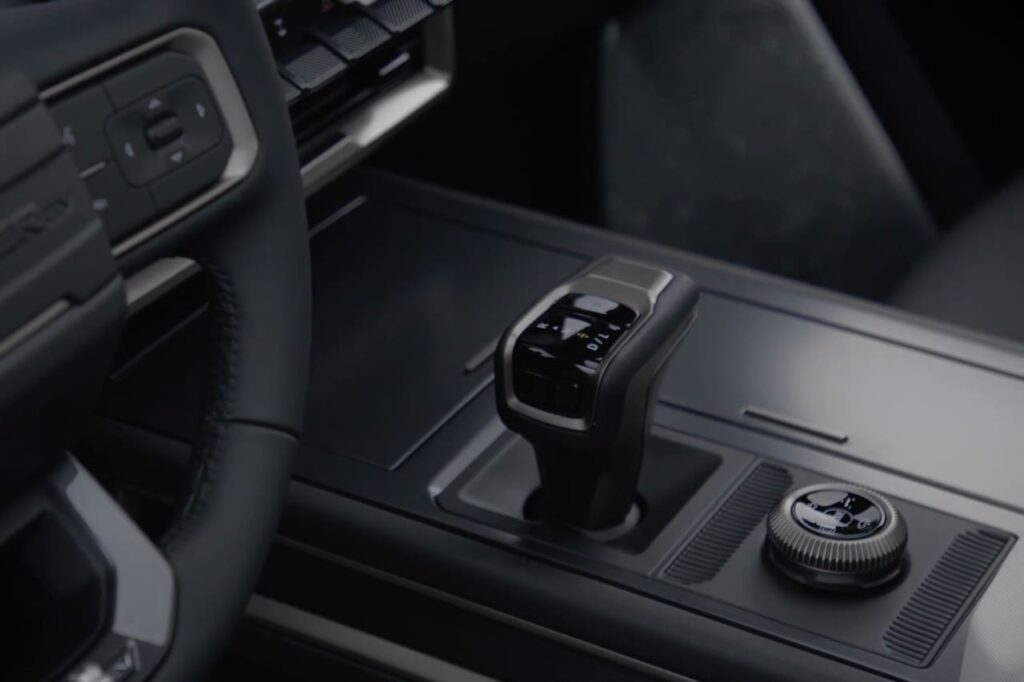 GMC Hummer EV Pickup gear selector center console