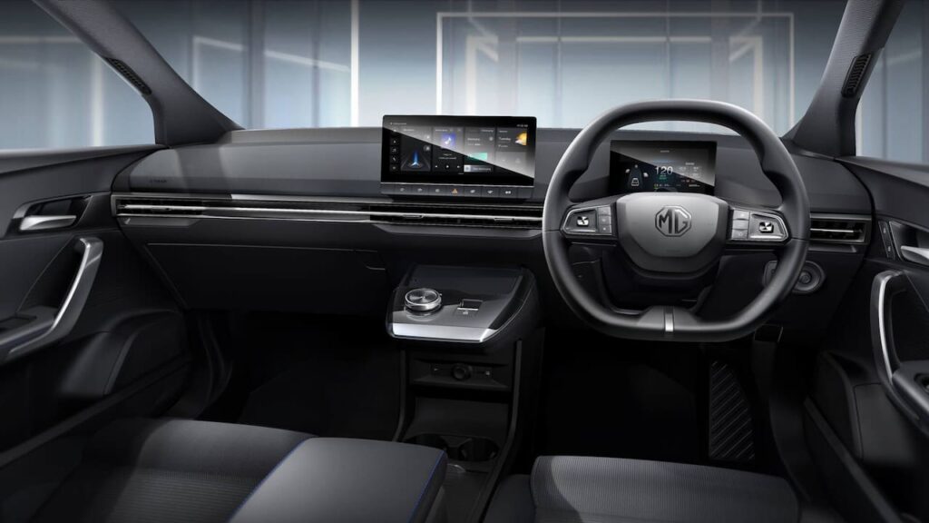 MG4 EV interior right hand drive UK