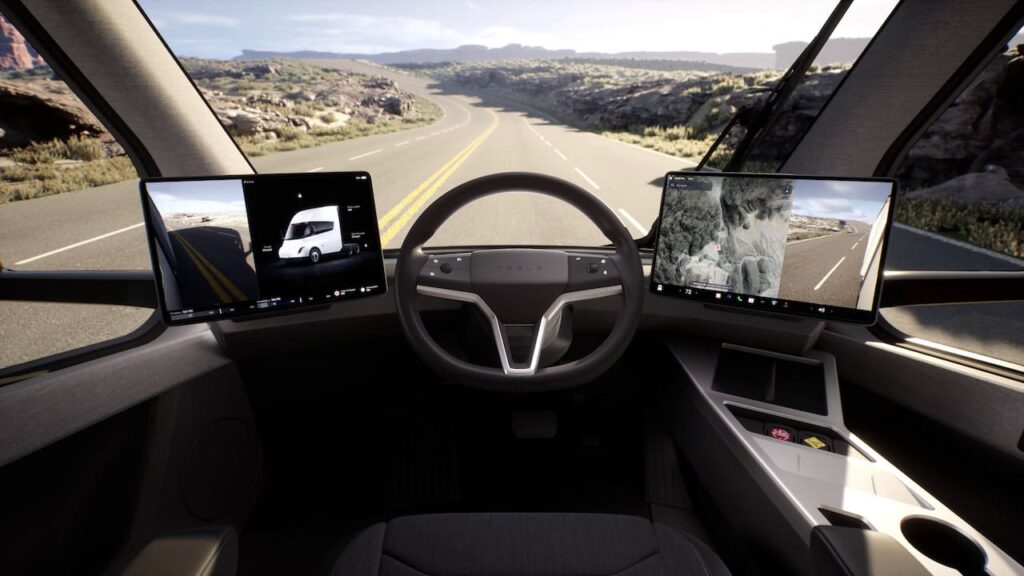 2023 Tesla Semi interior dashboard