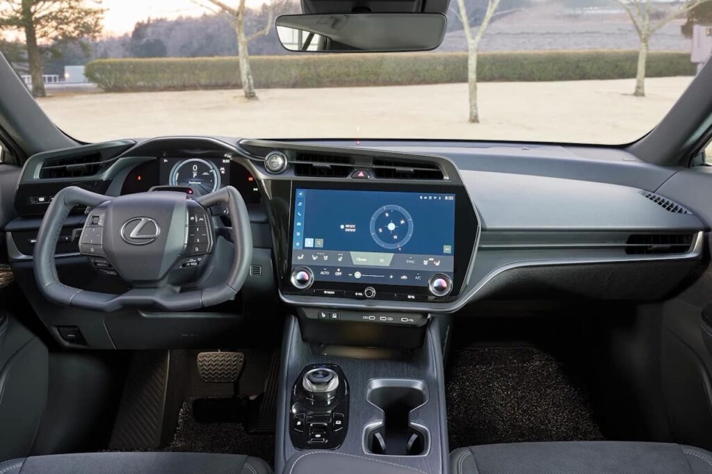 Lexus RZ 450e interior dashboard live image
