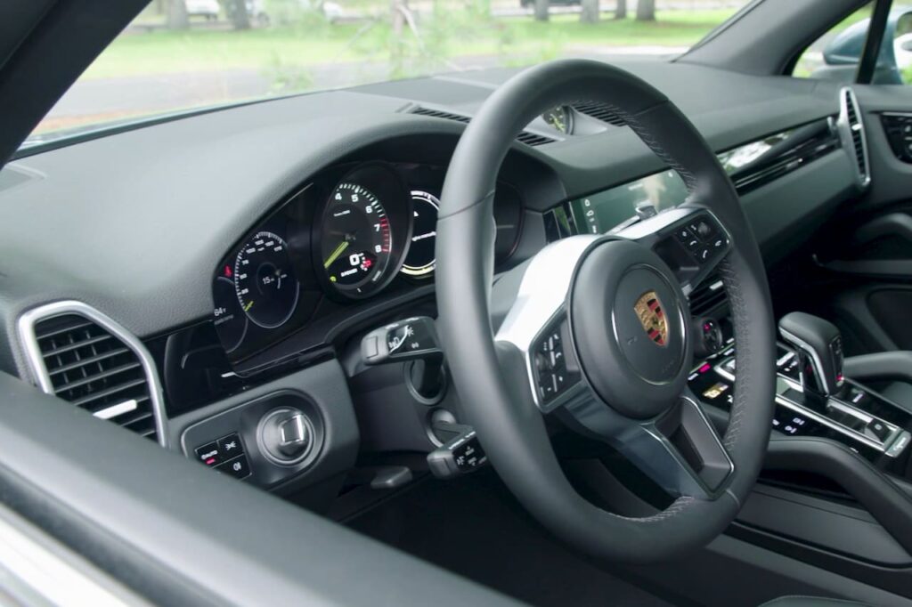 U.S.-spec Porsche Cayenne E-Hybrid interior dashboard