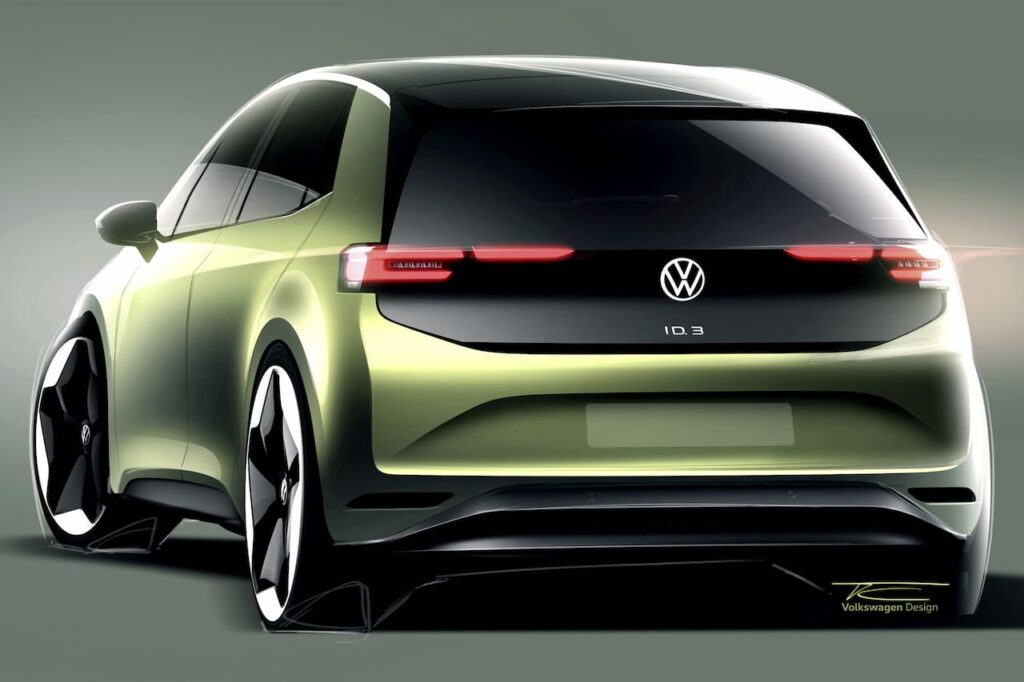 2023 VW ID.3 facelift rear teaser