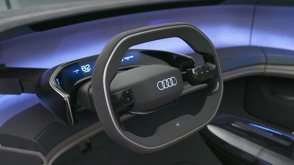 Audi grandsphere dashboard with steering wheel