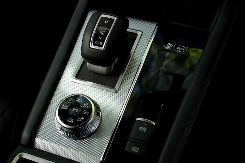 U.S.-spec 2023 Mitsubishi Outlander PHEV center console
