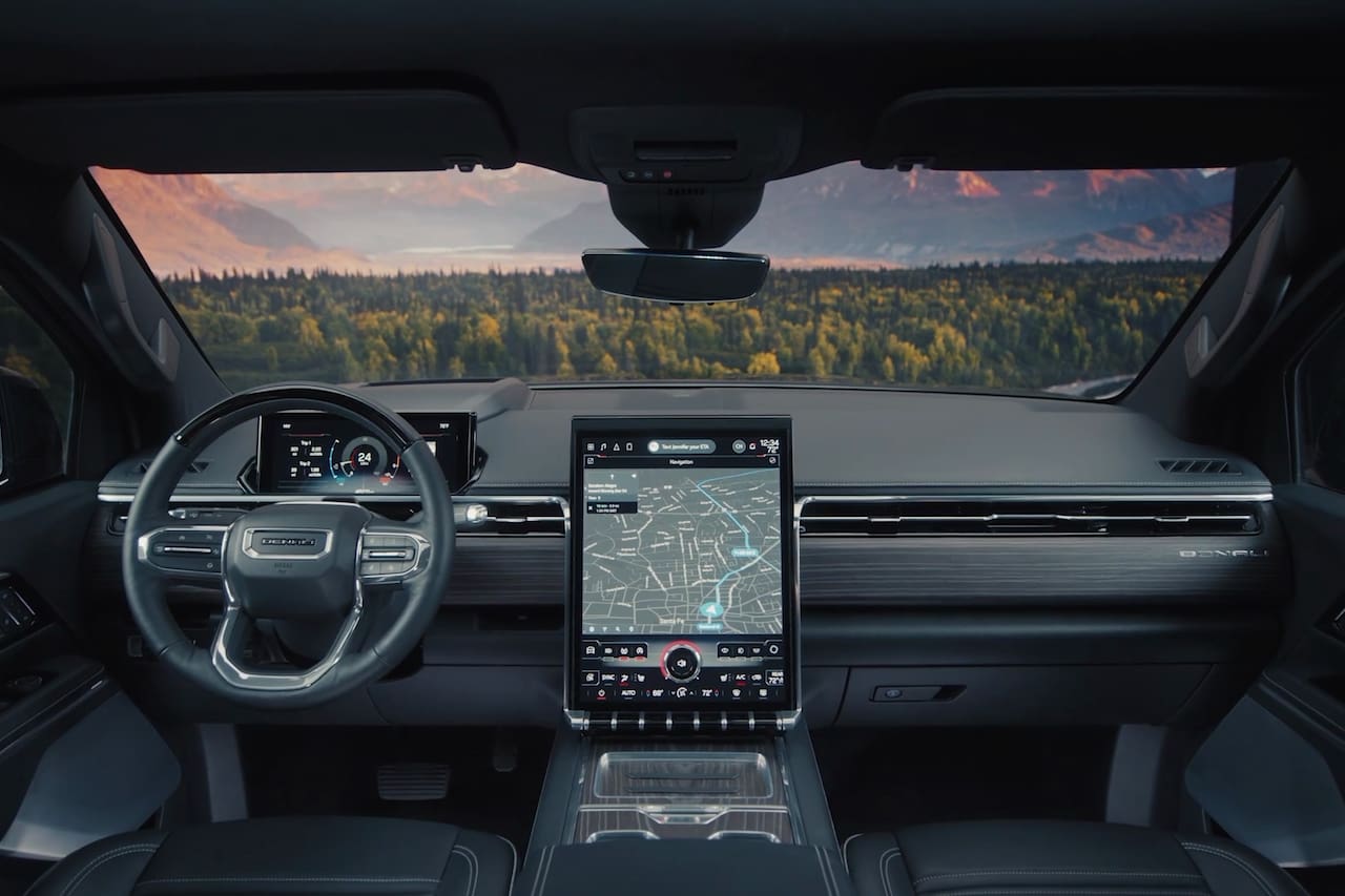 2024 GMC electric truck interior dashboard