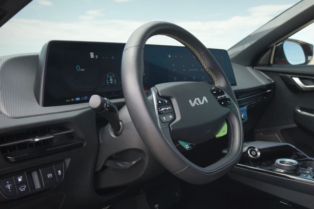 U.S.-spec 2023 Kia EV6 GT interior dashboard side view