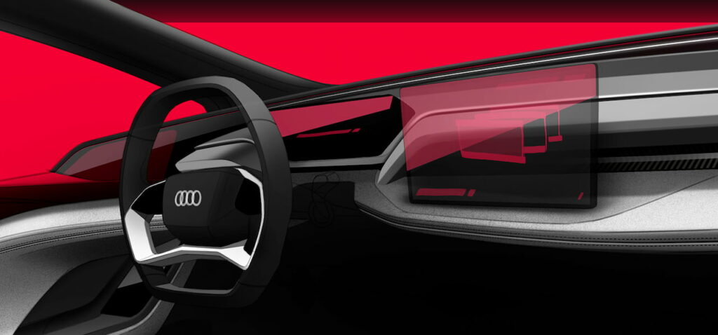 Audi new steering wheel and touchscreen MMI future
