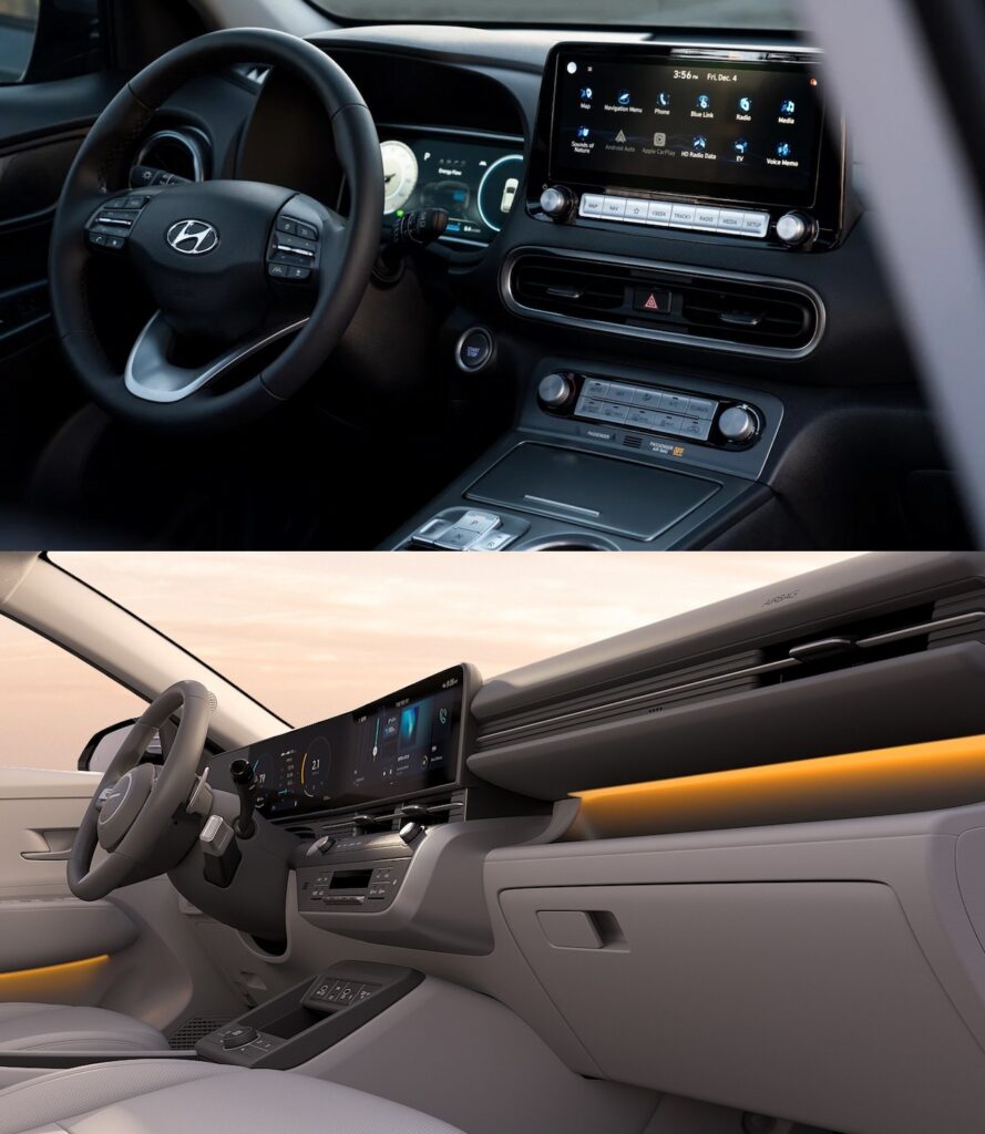 2024 Hyundai Kona EV steering wheel vs 2023 Hyundai Kona EV steering wheel