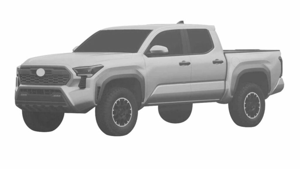 2024 Toyota Tacoma front three quarter patent design