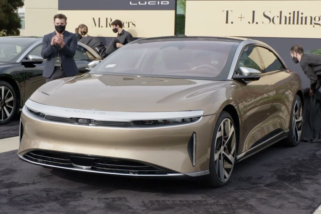Lucid Air Dream Edition front three quarter left side